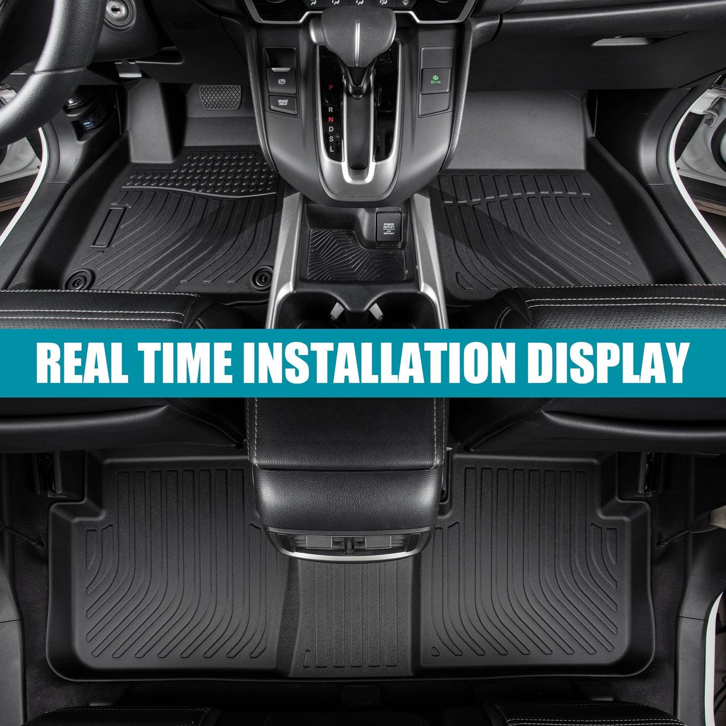 Car Floor Mats For 2020-2022 Ford Escape All-Weather TPE Rubber Cargo Liners