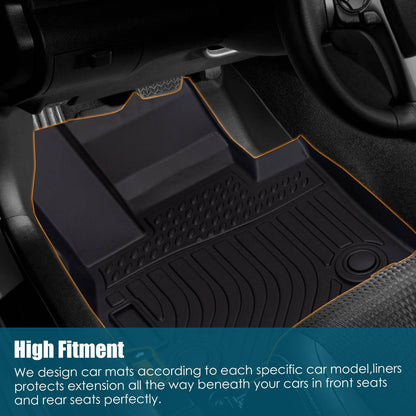Car Floor Mats For 2013-2017 Crosstrek XV Black All-Weather TPE Rubber